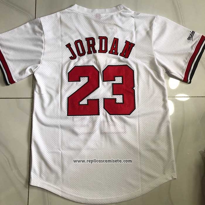 Camiseta Manga Corta Chicago Bulls Michael Jordan NO Blanco